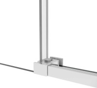 Душевая дверь в нишу Vincea Slim Soft 130 см, профиль хром, стекло прозрачное