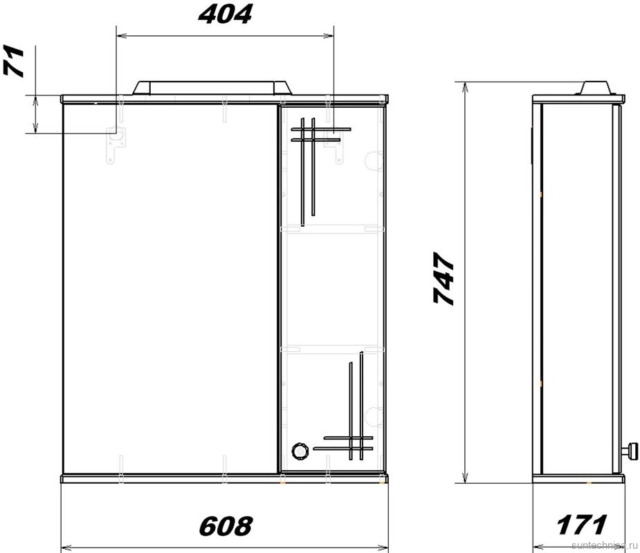 Зеркало SanStar Июнь 60 белое