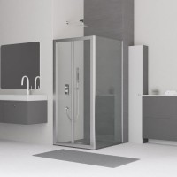 Душевой уголок RGW Classic CL-21+90 см (86-91)x90x185 профиль хром, стекло прозрачное
