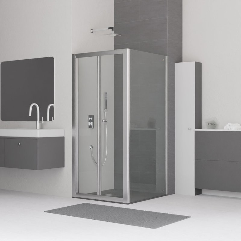Душевой уголок RGW Classic CL-21+90 см (86-91)x90x185 профиль хром, стекло прозрачное