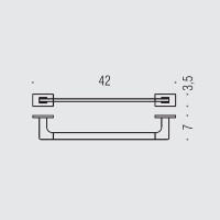 Полотенцедержатель Colombo Design Look B1609.HPS1 нержавеющая сталь