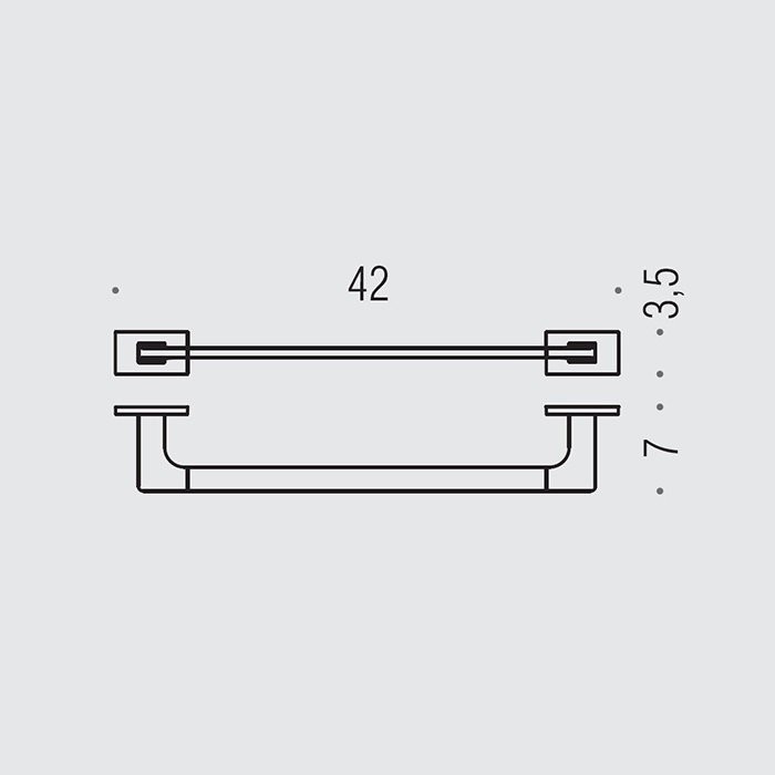 Полотенцедержатель Colombo Design Look B1609.HPS1 нержавеющая сталь
