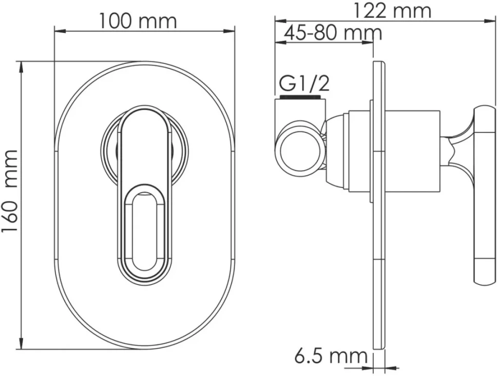 Гигиенический душ Wasserkraft A111856 шланг 100 см