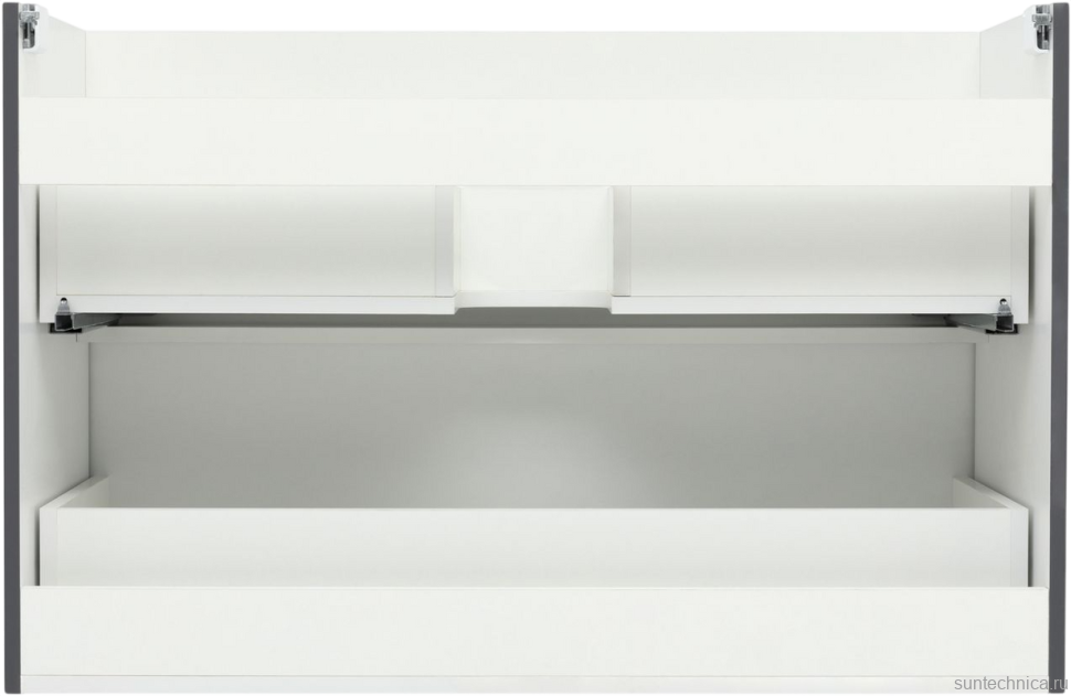 Тумба под раковину без столешницы Aquanet Арт 100 подвесная, ясень графит