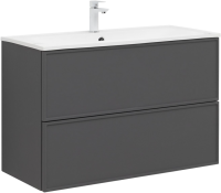 Тумба под раковину без столешницы Aquanet Арт 100 подвесная, ясень графит