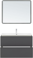 Тумба под раковину без столешницы Aquanet Арт 100 подвесная, ясень графит