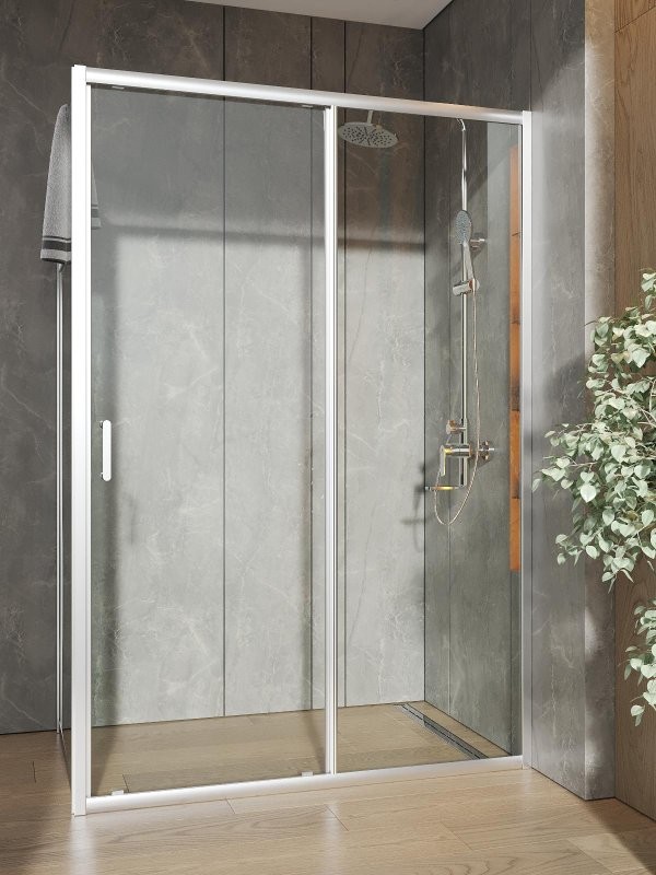 Душевой уголок Orange E23 13080TCR стекло прозрачное, профиль хром