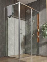 Душевой уголок Orange E23 13080TCR стекло прозрачное, профиль хром
