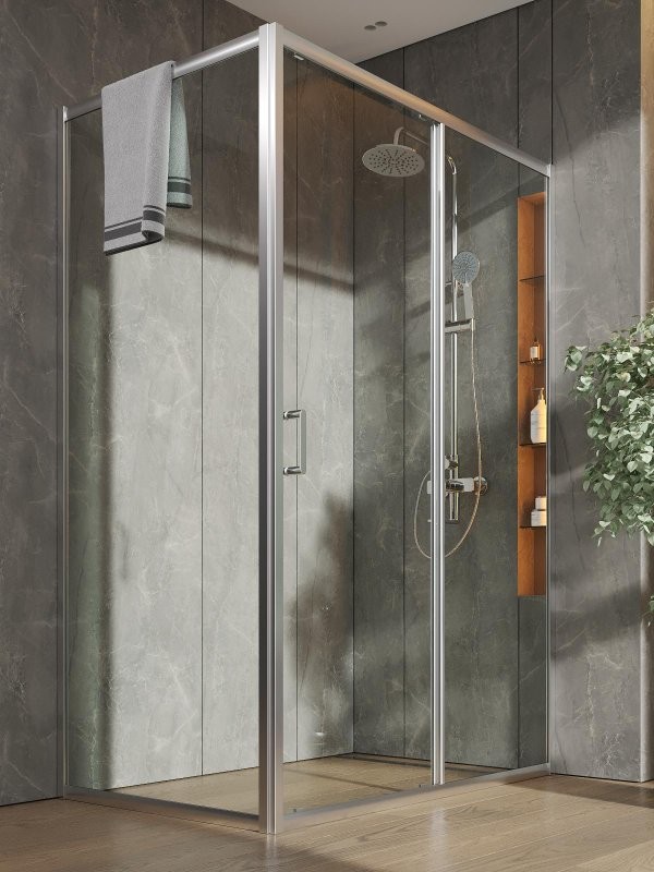 Душевой уголок Orange E23 13080TCR стекло прозрачное, профиль хром