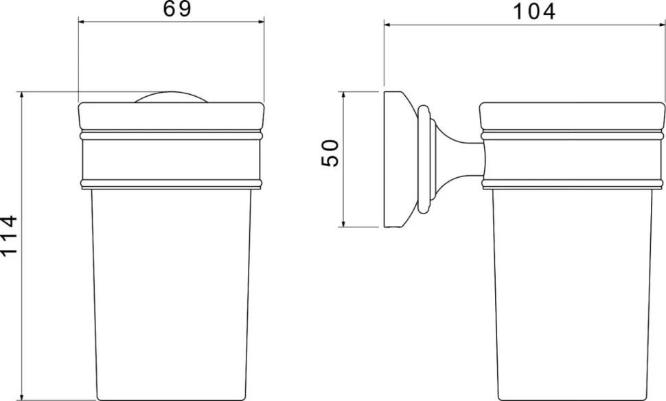 Набор Стакан AQUATEK Классик AQ4527PG + Дозатор AQ4505PG