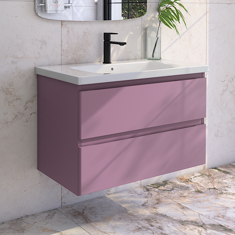 Тумба под раковину без столешницы Caprigo Forte 90 подвесная, лиловая