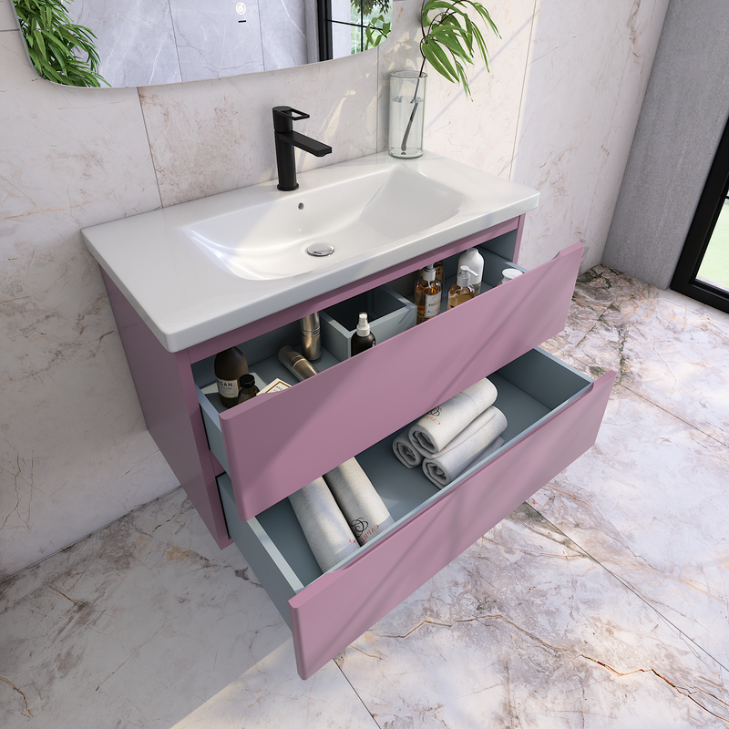 Тумба под раковину без столешницы Caprigo Forte 90 подвесная, лиловая