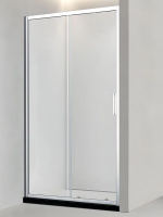 Душевая дверь в нишу Veconi Vianno VN-46 110x195, профиль матовый хром, стекло прозрачное