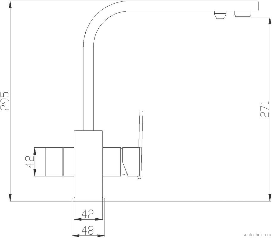 Смеситель для кухни Zorg Steel Hummer SH 905 CR хром