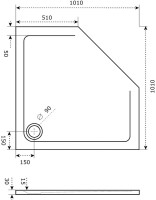 Поддон для душа Good Door Пента 100x100 с сифоном