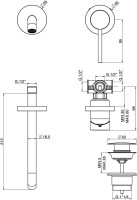 Встраиваемый смеситель для душа и ванны Gattoni Circle Two 9137/91C0 С ВНУТРЕННЕЙ ЧАСТЬЮ, хром