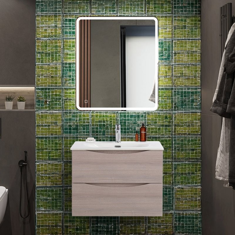 Тумба под раковину BelBagno Marino-cer-n 70 подвесная, rovere grigio
