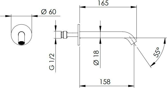 Излив Remer 91X для ванны
