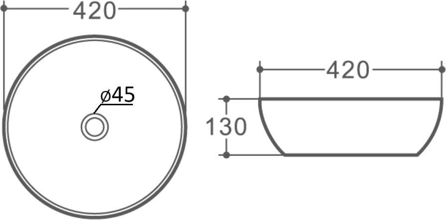 Тумба с раковиной Orange Line 100 подвесная, 2 ящика, матовая белая с раковиной B07-420W
