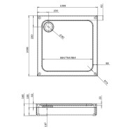 Поддон для душа AM.PM Gem W90T-403-100W 100х100