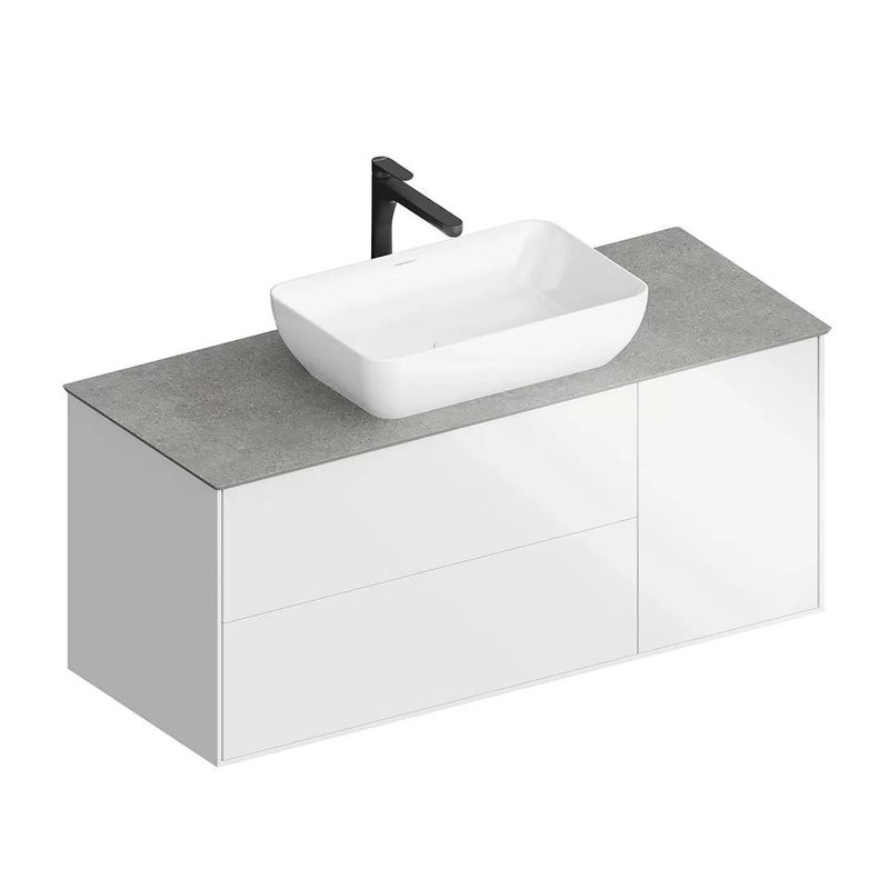 Тумба под раковину KERAMA MARAZZI Plaza Modern 120 подвесная,с ящиками, белая