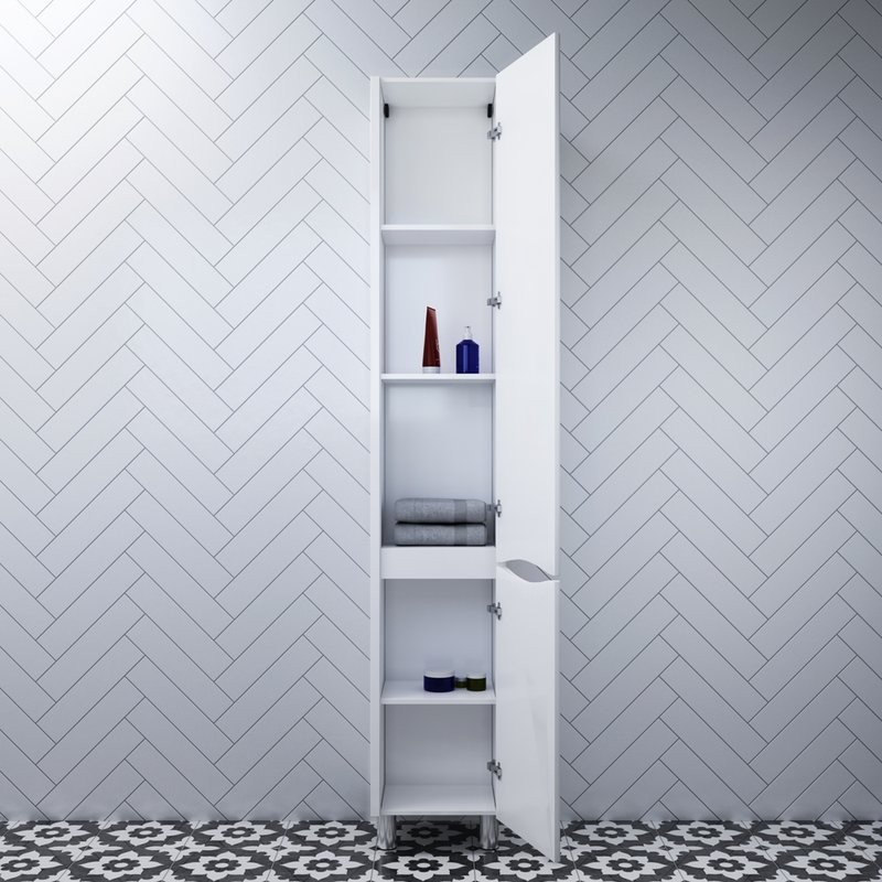 Шкаф-пенал для ванной AM.PM Like 35 R напольный, белый лак