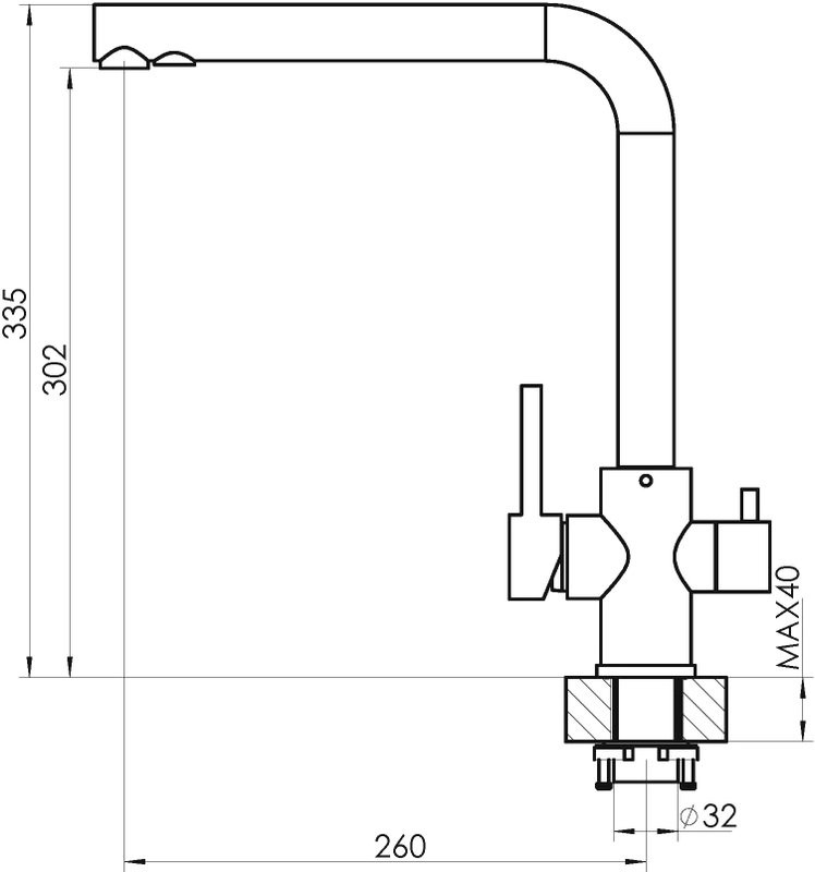 Смеситель для кухни Florentina Альдо FL песочный