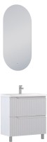 Мебель для ванной комнаты Vigo Neo 80 напольная, белая, раковина Velvex 9696 80