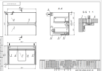 Тумба с раковиной Belux Бостон 60 подвесная, бетон чикаго светло-серый, 2 ящика