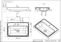 Тумба с раковиной Belux Бостон 60 подвесная, бетон чикаго светло-серый, 2 ящика