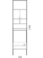 Шкаф в туалет Corozo Комфорт 55