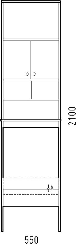 Шкаф в туалет Corozo Комфорт 55