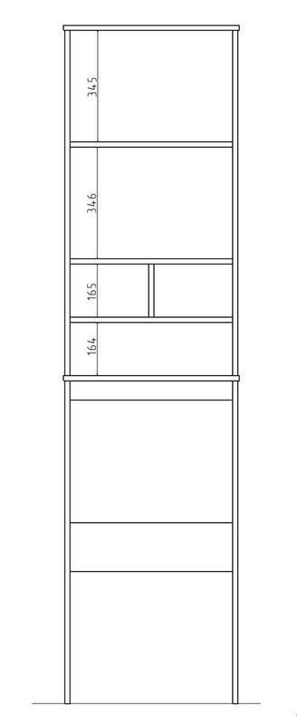 Шкаф в туалет Corozo Комфорт 55