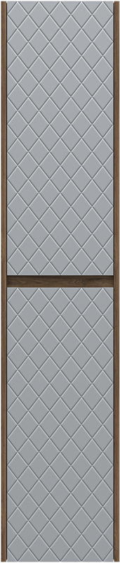 Шкаф пенал для ванной Brevita Chester 35 универсальный, дуб чарльстон темно-коричневый, серый