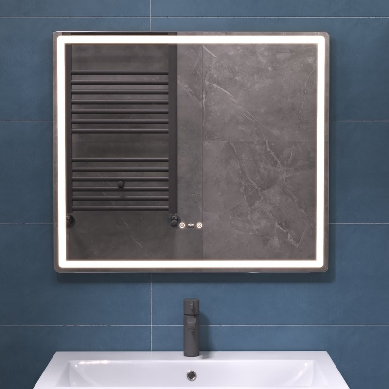 Зеркало Vigo Geometry Step 80 с подсветкой и антизапотевателем