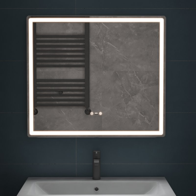 Зеркало Vigo Geometry Step 80 с подсветкой и антизапотевателем