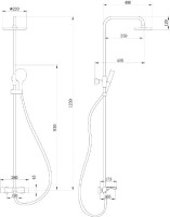 Душевая стойка Abber Thermostat AF8516B черная матовая