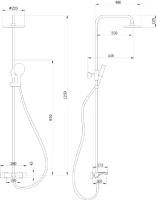 Душевая стойка Abber Thermostat AF8516B черная матовая Душевая стойка Abber Thermostat AF8516B черная матовая