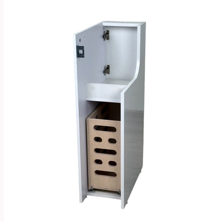 Тумба с раковиной Alavann Cosmetic 85 R под стиральную машину, напольная, глянцевая белая