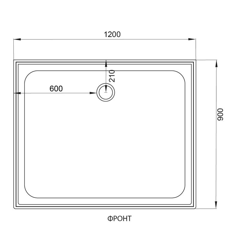 Душевая кабина DTO D D129 профиль хром, стекло матовое