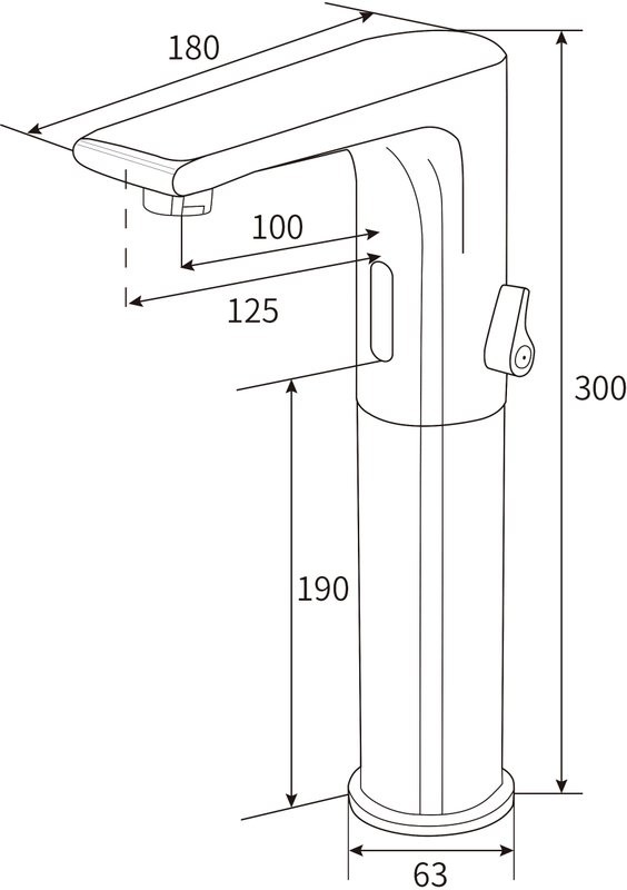 Смеситель для раковины beWash Photocell BWAM1BH8038 сенсорный, черный