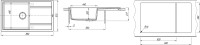 Комплект Мойка Florentina Липси 860 грей + Измельчитель Bone Crusher BC 910-SL-Slim Line