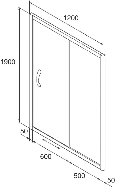 Душевая дверь в нишу Orange E02 120TCR 120