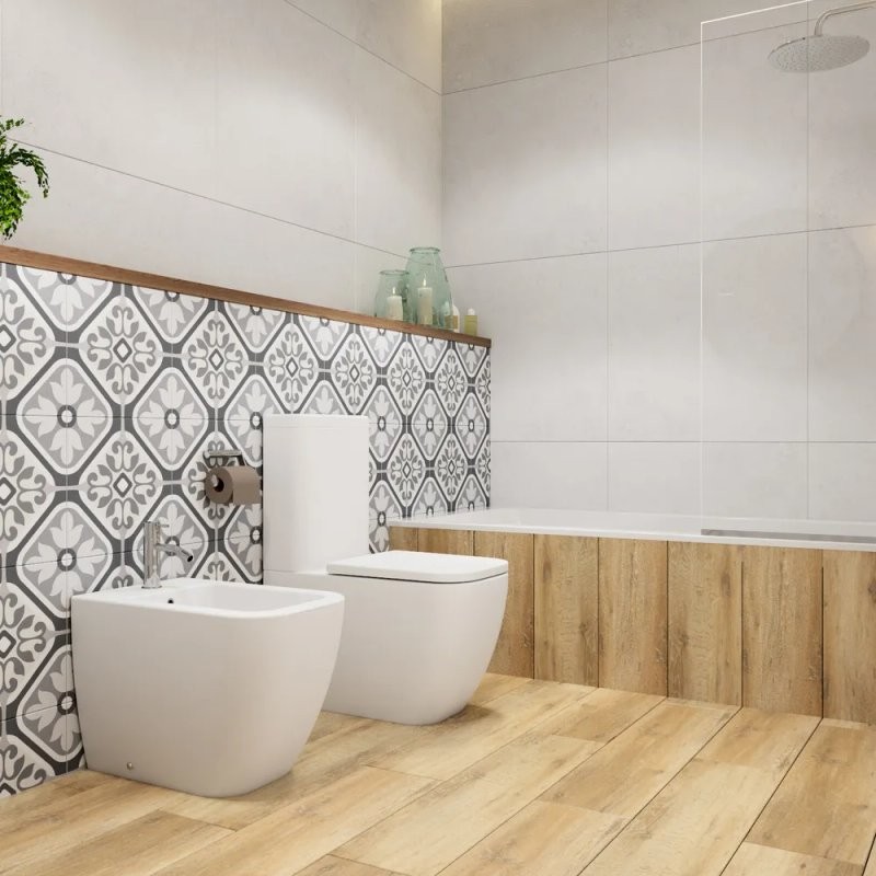 Комплект Унитаз напольный Lavinia Boho One 33022040-33023050-33290200 с микролифтом + Биде напольное 33020060