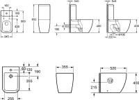 Комплект Унитаз напольный Lavinia Boho One 33022040-33023050-33290200 с микролифтом + Биде напольное 33020060