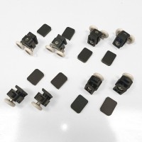 Душевой уголок Triton Фикс 80х80 см, с поддоном, профиль черный, стекло вельвет