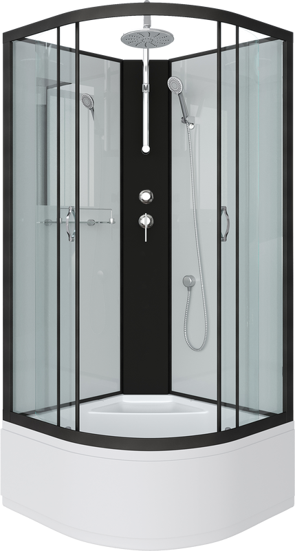 Душевая кабина Niagara Classic NG-6707-14BKT 80x80 см, без крыши, с тропическим душем