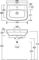 Раковина Simas Baden Baden BB10bi*1 60x45 см