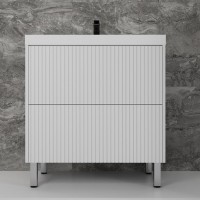 Мебель для ванной комнаты Style Line Стокгольм 80 напольная, белый рифленый софт