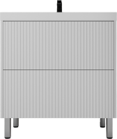 Мебель для ванной комнаты Style Line Стокгольм 80 напольная, белый рифленый софт